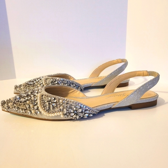 Betsey Johnson Women's Sb-Molly Ballet Flat, silver, size 5.5 - Picture 7 of 16